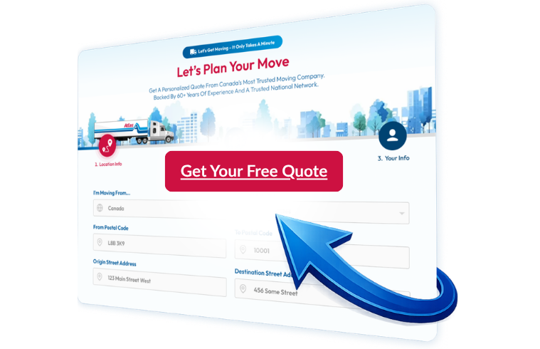Graphic encouraging users to request a free quote for moving services.